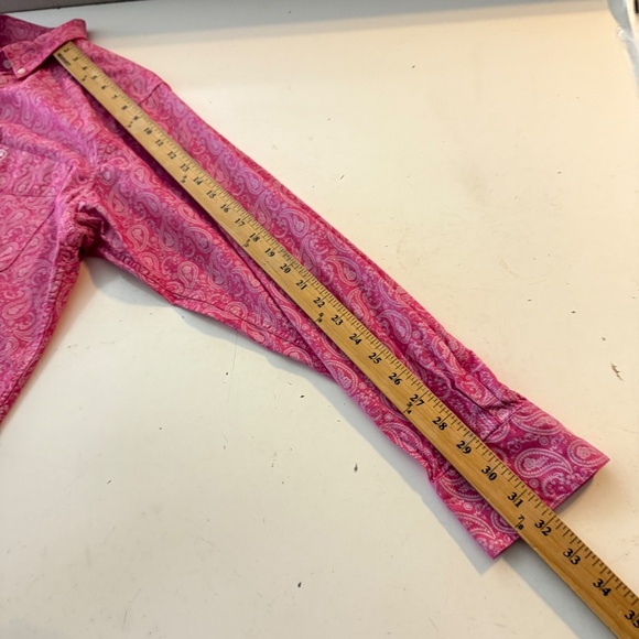 Ariat Wester Wear Hot Pink Paisley AOP Long Sleeve Button Down Shirt Mens MEDIUM - Picture 8 of 9